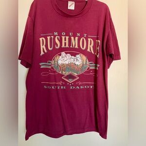Vintage Large 42-44 Jerzees Graphic Mount Rushmore South Dakota t shirt USA